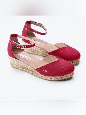 Viscata Barcelona Formiga Canvas Espadrille Wedges 40/9